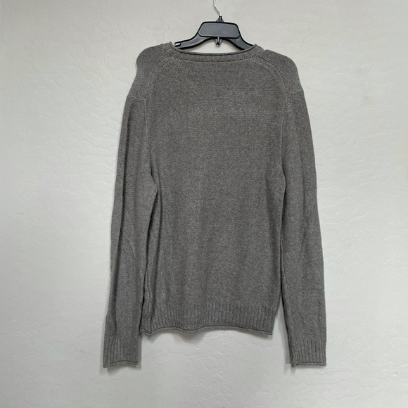 New AMICALE Men's wool cashmere blend Crewneck Sweater In Grey size large - Picture 6 of 6